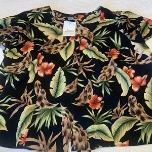 Tropical print blouse